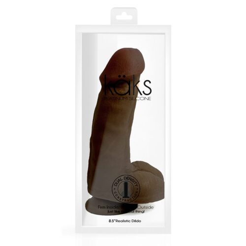 Kaks Dual-Density Platinum Silicone Dildo 8.5” Dark