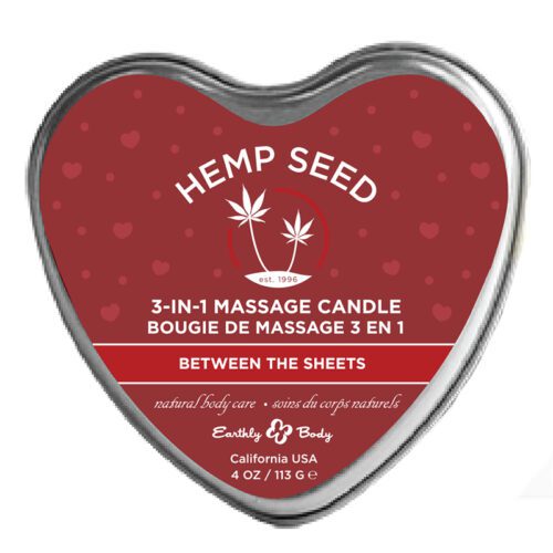 4.7 oz. Heart Tin Edible Massage Candle Between the Sheets 1