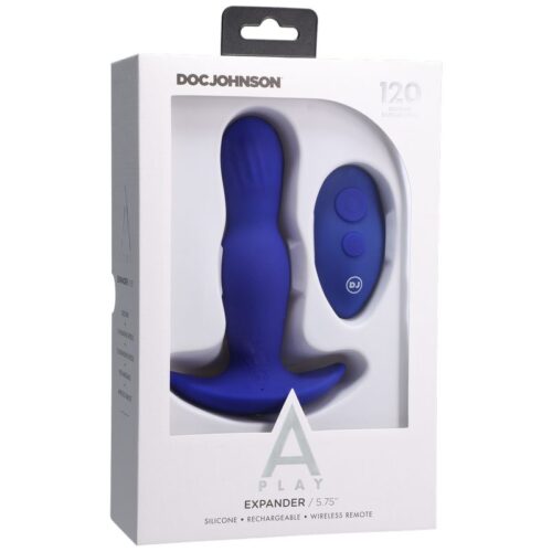 A-Play Expander Silicone Anal Plug Royal Blue