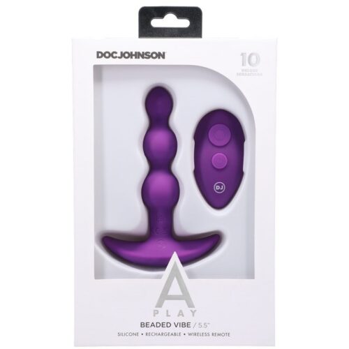 A-Play Beaded Vibe Silicone Anal Plug Purple