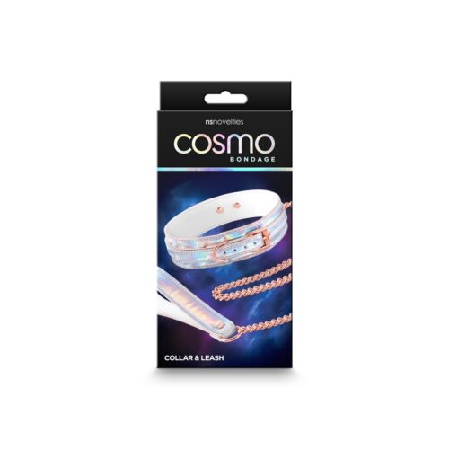 Cosmo Bondage Collar & Leash Rainbow 1
