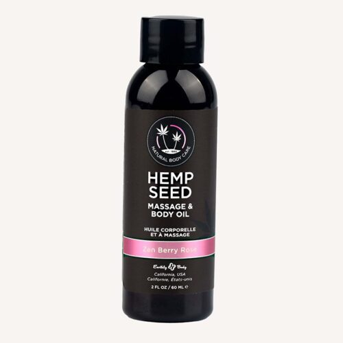 2 oz. Hemp Seed Massage Oil Zen Berry Rose 1