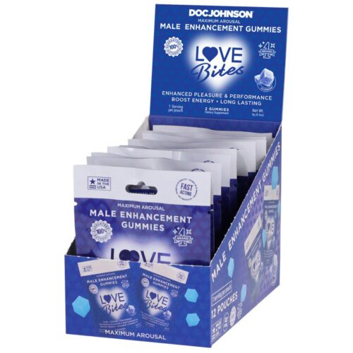 Love Bites Male Enhancement Gummies Display of 12 1