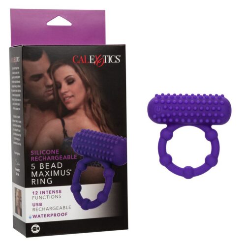 Rechargeable 5 Beaded Silicone Maximus Ring 1