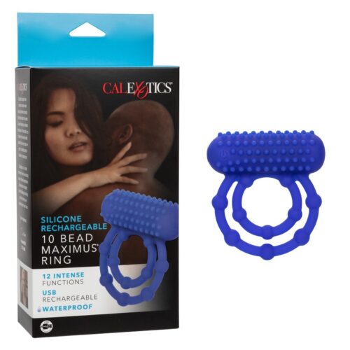 Rechargeable 10 Beaded Silicone Maximus Ring 1