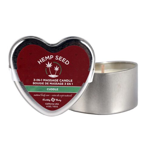 Valentine’s Day Heart Tin 3 in 1 Massage Candle Cuddle 1