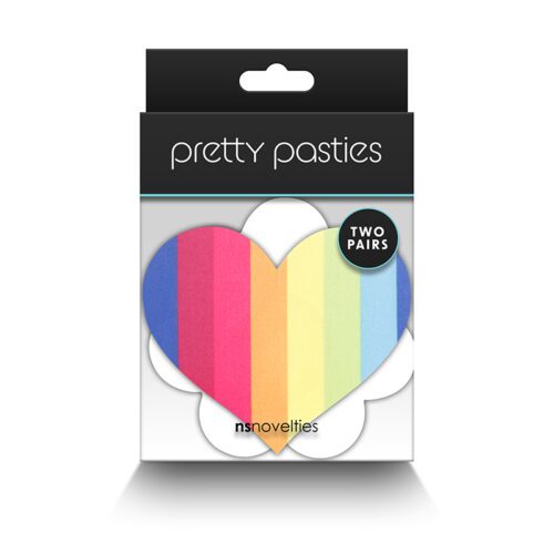 Pretty Pasties Pride Heart & Flower Rainbow (2 Pair) 1