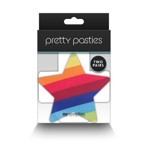 Pretty Pasties Pride Cross & Star Rainbow (2 Pair) 1