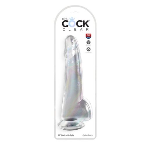 King Cock 10” with Balls Clear 1