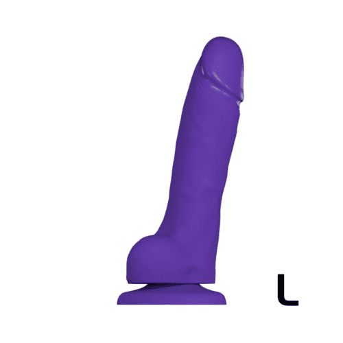 SOFT REALISTIC DILDO PURPLE - L 1