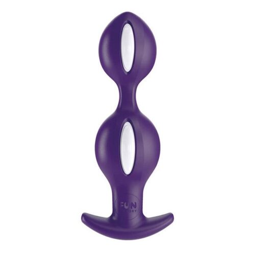 Fun Factory B Balls Duo Reactive Anal Plug White/Dark Violet 1