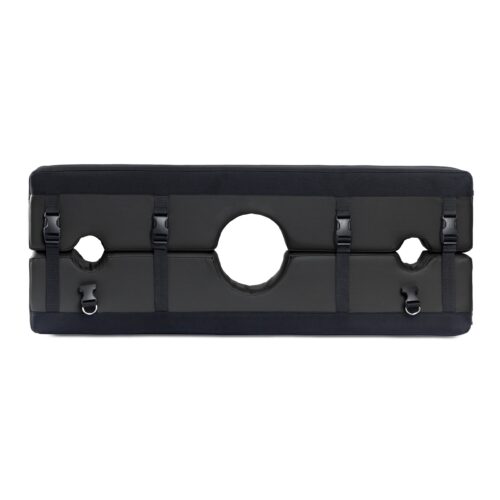 Bastion Bondage Stocks Black - non retail box 1