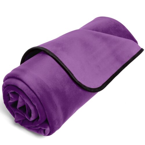 Fascinator Throw Aubergine Microvelvet - Mini 1