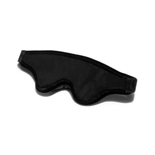 Black Label Loveblind Plush Blindfold Black Microfiber 1