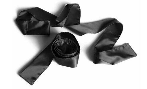 Silky Tie-ups Black Satin 1