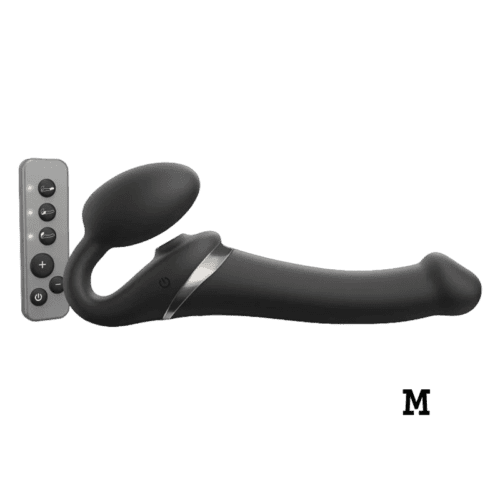 MULTI ORGASM BENDABLE STRAP-ON - M - BLACK 1