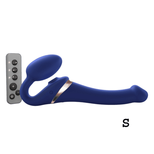 MULTI ORGASM BENDABLE STRAP-ON - S - NIGHT BLUE 1