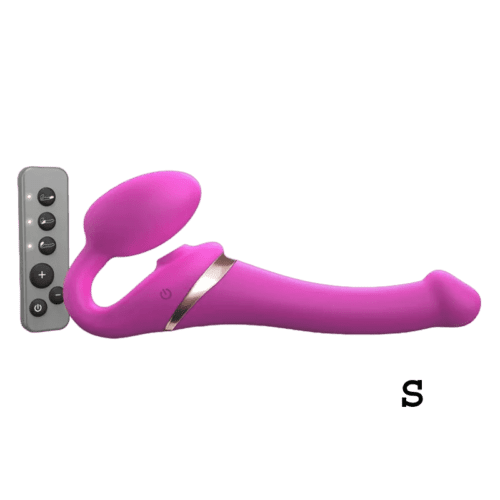 MULTI ORGASM BENDABLE STRAP-ON - S - FUCHSIA 1