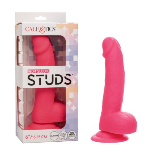 6″ Neon® Silicone Studs Pink 1