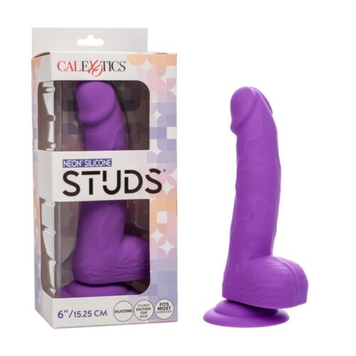 6″ Neon® Silicone Studs Purple 1