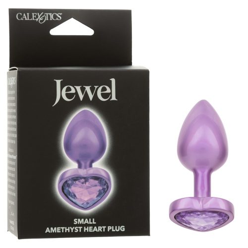 Jewel Amethyst Heart Plug Small