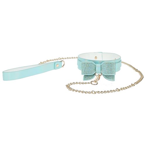 Paris Collection Collar w/Leash Blue